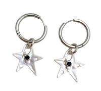 Glamourous Metallic Star Dangle Earrings Versatile and Eye Catching Ear Accessory Perfect for Parties Dates Five Point Star Earrings