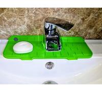 Glamourvista Silicone Faucet Mat 36cm - Sink Splash Guard & Drip Catcher for Kitchen & Bathroom - Non-Slip, Heat Resistant, BPA-Free Silicone Drying Pad - Easy to Clean (Green)