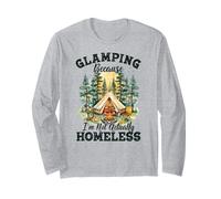 Glamping Because I’m Not Actually Homeless Retro Canvas Tent Long Sleeve T-Shirt