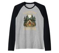 Glamping Because I’m Not Actually Homeless Retro Canvas Tent Raglan Baseball Tee