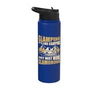 Glamping Definition Glamorous Camper RV Funny Camping Stainless Steel Insulated Water Bottle