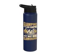 Glamping Definition Glamorous Camper RV Funny Camping Stainless Steel Insulated Water Bottle