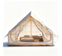 Glamping Inflatable Tent Waterproof Easy Setup | Air House Camping Tent for 4-6 Person with Air Pump, 4 Season Heavy Duty 210D Oxford Blow up Shelter with Windows