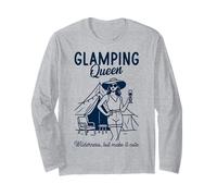 Glamping Queen Camping Women Girls Long Sleeve T-Shirt