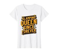 Glamping Queen Since Forever Value Graphic T-Shirt, Women, White, XL
