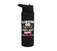 Glamping Squad Classy Sassy Glamper Glamorous Camping Camper Stainless Steel Insulated Water Bottle