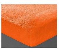 Glamptex Deep 30CM Teddy Bear Fur Sherpa Fleece Fitted Sheet, Single Double King Super (Orange, King)