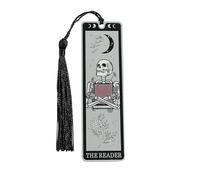 GlamRays gifts for book lovers for women funny bookmarks for women men tarot bookmark skeleton cards horror gifts