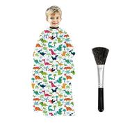 GlamRays Kids Hair Cutting Cape with Dinosaur Design and Neck Brush 100x140cm Waterproof Anti-Static Adjustable for Boys and Girls Barber Cape Set