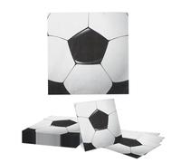 GlamRays Pack of 20 Napkins Football, Football Napkins Children's Birthday, Football Decoration Birthday Children for Children's Birthday Boys Girls Birthday (33 x 33 cm)