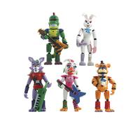 (Glamrock Version) FNAF Five Nights At Freddy's Mini Action Figures Toys Model Funtime Rockstar Glamrock Withered Nightmare Freddy Foxy Bonnie Chica