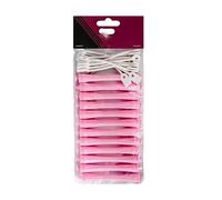 GLAMSA 12 perming rods - Curling hairdressing - DIY tool for hair styling - Hair curling with zero heat damage - Ideal for home or salon use - (Pink 7MM)