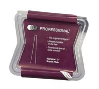 GLAMSA Professional Hairpins, Plain U-Shaped Pins with Cushioned Tips, Invisible Hold for Buns & Updos, Salon Quality Hair Accessories (Brown, 3 Inch)