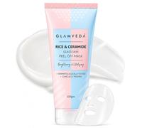 Glamveda Korean Rice & Ceramide Peel Off Mask for Men & Women | Brightening Face Pack for Even Tone Complexion & Anti-Ageing Care | Nourishes Dry & Dull Skin | Dermatologically Tested (100gm)