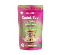 GLAMZ Kadak Tea- Cardamom Flavour Instant Premix- Milk & Tea, Sugar-Free- Indian Style Authentic Premium Elaichi Karak Chai (500g/35 Cups- Cardamom-Unsweetened)