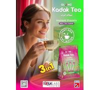 GLAMZ Kadak Tea- Cardamom Flavoured 3-in-1 Instant Premix- Milk, Tea & Sugar- Multiple Flavours & Sizes- 20g Sachets- Authentic Premium Elaichi Karak Chai (10 sachets/20g each), 3 in 1 Cardamom)