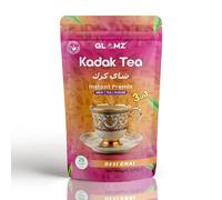 GLAMZ Kadak Tea- Desi Chai Flavoured Instant Premix- Milk & Tea with Sugar- 500g- Indian Style Authentic Premium Desi Karak Chai (DesiChai- Sweetened)