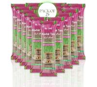 GLAMZ Kadak Tea - Unsweetened Cardamom Instant Premix- Milk & Tea- Sugar-Free- Elaichi Flavour 14g Sachets- Authentic Premium Indian Cardamom (Elaichi) Karak Chai (Pack of 25)