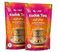 GLAMZ Kadak Tea- Unsweetened Desi Chai Flavoured Instant Premix- Milk & Tea, Sugar-Free- Indian Style Authentic Premium Desi Karak Chai (500gx2 = 1kg/70 Cups- DesiChai- Unsweetened)