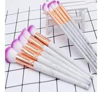 Glamza 10pc Marble Make Up Brushes White