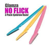 Glamza 3 Pack Eyebrow Razor- No Flick