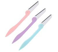Glamza 3 Pack Eyebrow Brow Shaper Razor & Dermaplaning Safe Painless Portable Women's Shaver Trimmer Tool Grooming Kit