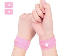 Anti-Sickness Travel Bands - Acupressure Wristbands for Motion Sickness and Nausea Relief (X1 Pair (Pink))