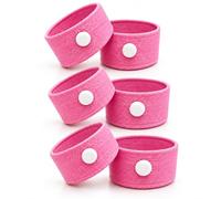 Glamza Anti-Sickness Travel Bands - Acupressure Wristbands for Motion Sickness and Nausea Relief (X3 Pairs (Pink))