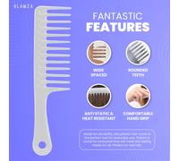 Glamza Big Wide Comb White