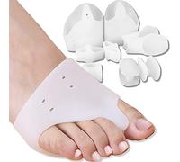 Glamza Complete 10 Piece Bunion Buddy Corrector Set Silicone Toe Health Hallux Valgus Relief Ball of Foot Cushions Toe Separators