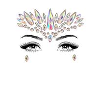 Glamza Face Crystal Sticker for Women Mermaid Rave Festival Glitter Rhinestone Temporary Tattoo Face Jewels Face Sticker Eyebrow Face Body Jewellery (STYLE 05)