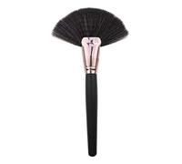 Glamza Face Makeup Fan Brush, Large, Black/Gold1 Units