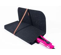 Glamza Hair Straightener Mat & Pouch - Made from Heat Resistant Safety Felt - Ideal for Home & Travel (Black (Pouchy))