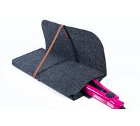 Glamza Hair Straightener Mat & Pouch - Made from Heat Resistant Safety Felt - Ideal for Home & Travel (Dark Grey (Pouchy))