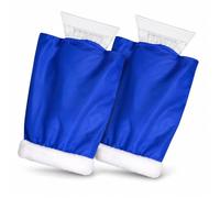 Glamza Ice Scraper for Car Windscreen with Warm Hand Mitt (Pack of 2) | Waterproof Ice Scraper Glove | Heavy Duty ABS Frost & Snow Scraper | Comfortable Grip Winter Car Accessory