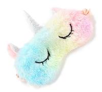 Glamza Kids Eye Mask Cute & Fluffy Unicorn Sleeping Mask - 100% Blackout Eye Mask for Sleeping Kids - Perfect Blindfold Cover for Airplane, Travel, Nap etc - Sleep Aid for Children Men & Women