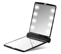 Glamza LED Light Foldable Illuminated Make Up Cosmetic Flip Beauty Vanity Mirror Travel