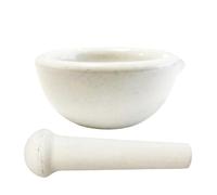 Glamza Mini Pestle & Mortar Set – Traditional Porcelain, Small 8cm for Spices & Herbs