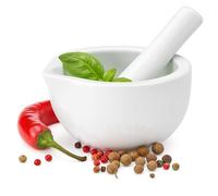 Mini Pestle and Mortar Set - Small and Compact 8cm Mortar and Pestle Kitchen Tool for Grinding Spices and Herbs with Ease - Made from Traditional Porcelain