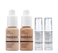 Glamza PHOERA Beauty Set (Nude & Buff Beige Matte Foundation & x2 Pore Minimising Face Primer)