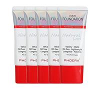Glamza Phoera Foundation Full Coverage Makeup Set - 24hr Long Lasting Oil Control - Same Foundation Smarter Packaging - Inc x5 30ml Foundation & Silicone Blender Sponge (108 Tan)