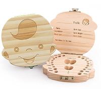 Glamza Storage Small Kids Childs Baby Tooth Keepsake Wooden Box Boy Girl Save (Girls)