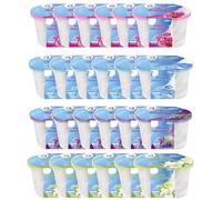 Glamza x24 Jumbo 500ml Disposable Dehumidifiers Absorbs Damp, Moisture & Condensation Fast Effectively (Scented x 6 of each Scent Jasmine, Lavender, Rose and Ocean)