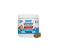 Glandex Advanced Strength Vet-Recommended Anal Gland Chews for Dogs - MegaFiber, Digestive Enzymes & Probiotics, Vegan Duck & Bacon Flavor