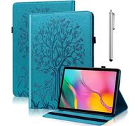 GLANDOTU Case for Amazon Fire Max 11 Tablet (13th Generation, 2023 Release) 11",lightweight folio Flip Embossed PU Leather Tablet Cover Case with fold Stand Protection(free Stylus pen)- Blue