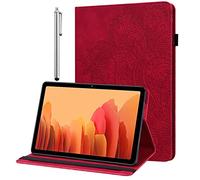 GLANDOTU Case for iPad Air 3 2019 / iPad Pro 2017 10.5 Inch / iPad 9th / 8th / 7th Generation 10.2 Inch 2021/2020 /2019 Flip Leather Protective Case Pen Holder Stand Wallet Case, Auto Sleep/Wake, Red