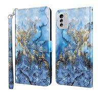 GLANDOTU Case for Nokia G60 5G, Flip Wallet PU Leather Cover with Magnetic Button, Standing Function Full-Body Protective for Nokia G60 5G Phone Cases -Milky Way