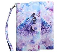 GLANDOTU Case for OPPO A16 / A16S 6.52 inch, Flip Folio Wallet PU Leather Cover with Magnetic Button, OPPO A54S Phone Cases with Standing Function【Growling wolf】
