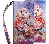 GLANDOTU Case for Samsung Galaxy A71 4G Case Flip Wallet PU Leather Cover with Magnetic Button Standing Funstion Full Body Protective Phone Cases - Owl2