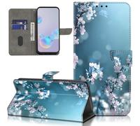 GLANDOTU Case for Samsung Galaxy S25 FE 5G Phone Case, Multi-View PU Leather Wallet Flip Cover with Standing Function and Card Holder for Samsung S25 fe Cases -Plum Blossom